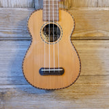 Ohana Soprano SK-50WG Solid Cedar Top / Laminate Willow B&S Ukulele v097