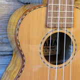 Ohana Soprano SK-50WG Solid Cedar Top / Laminate Willow B&S Ukulele v097