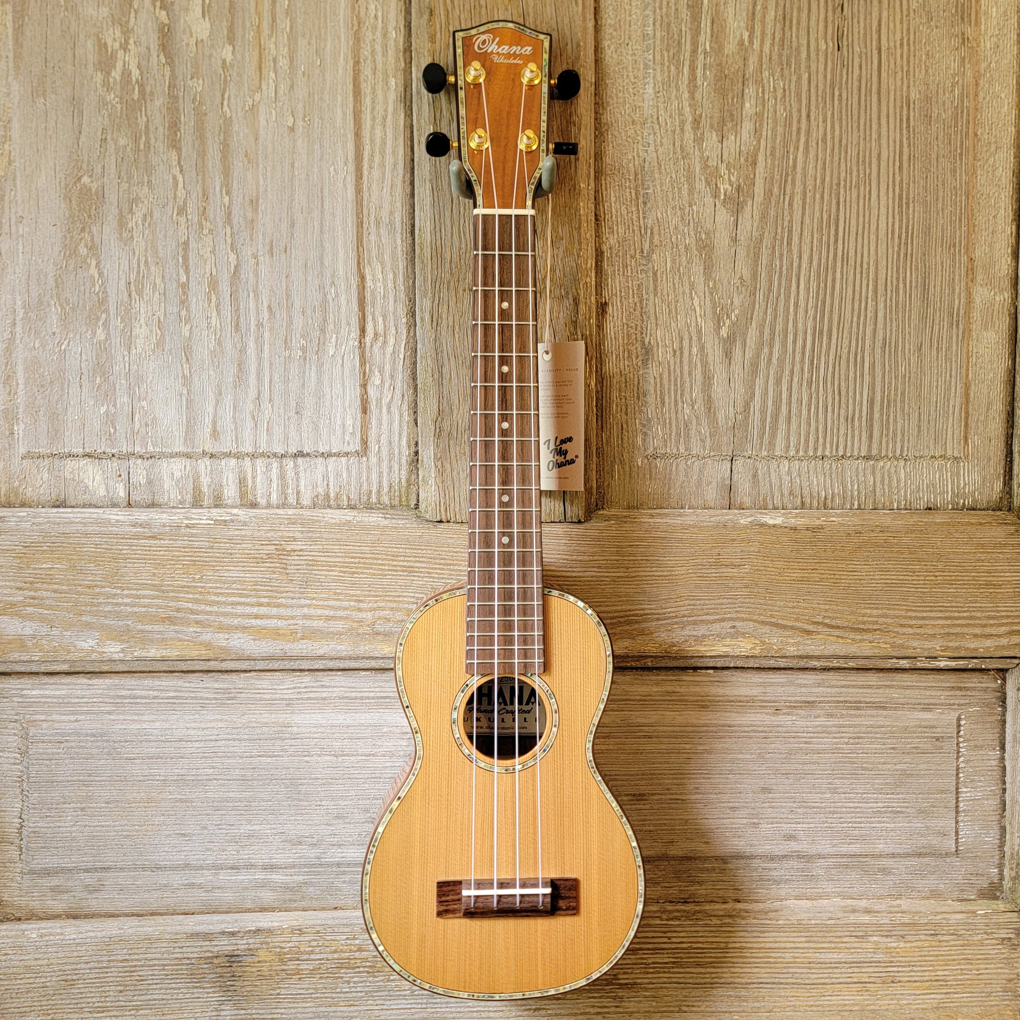 Ohana Super Soprano Long Neck SK-250M All Solid Cedar / Acacia