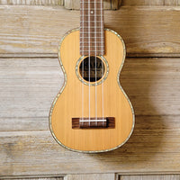 Ohana Super Soprano Long Neck SK-250M All Solid Cedar / Acacia Ukulele v100