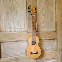 Ohana Super Soprano Long Neck SK-250M All Solid Cedar / Acacia Ukulele v100