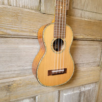 Ohana Super Soprano Long Neck SK-250M All Solid Cedar / Acacia Ukulele v100