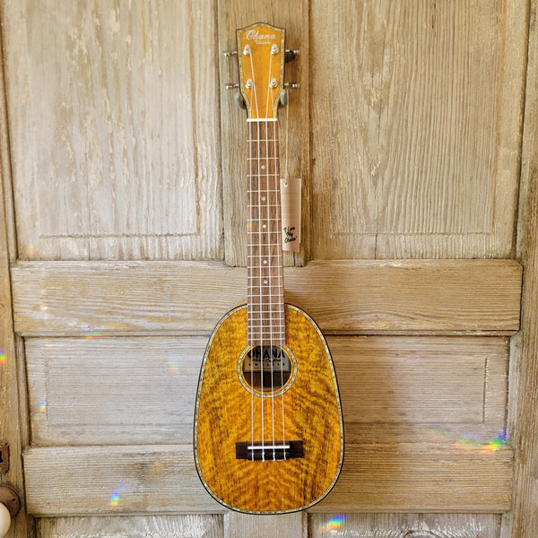 Ohana Concert Pineapple PKC-220G All Solid Mango Ukulele v106