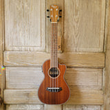 Ohana Concert CK-35CE All Solid Mahogany Cutaway A/E Ukulele v113