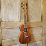 Ohana Concert CK-35CE All Solid Mahogany Cutaway A/E Ukulele v113