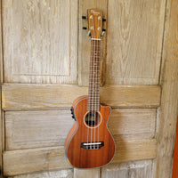 Ohana Concert CK-35CE All Solid Mahogany Cutaway A/E Ukulele v114