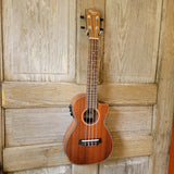 Ohana Concert CK-35CE All Solid Mahogany Cutaway A/E Ukulele v114