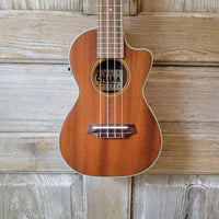 Ohana Concert CK-20CE Blem Solid Mahogany Top / Laminate Back and Sides A/E Cutaway Ukulele v117