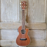 Ohana Concert CK-20CE Blem Solid Mahogany Top / Laminate Back and Sides A/E Cutaway Ukulele v119