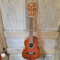 Ohana Tenor Starter Pack TK-10 Laminate Mahogany Ukulele Bag, Tuner, Strap, Button v121