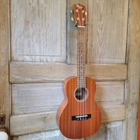 Ohana Tenor Starter Pack TK-10 Laminate Mahogany Ukulele Bag, Tuner, Strap, Button v121