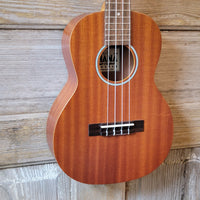 Ohana Tenor Starter Pack TK-10 Laminate Mahogany Ukulele Bag, Tuner, Strap, Button v121
