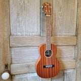 Ohana Tenor Starter Pack TK-10 Laminate Mahogany Ukulele Bag, Tuner, Strap, Button v122