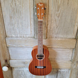 Ohana Tenor Starter Pack TK-10 Laminate Mahogany Ukulele Bag, Tuner, Strap, Button v122