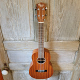 Ohana Tenor Starter Pack TK-10 Laminate Mahogany Ukulele Bag, Tuner, Strap, Button v123
