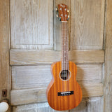 Ohana Tenor Starter Pack TK-10 Laminate Mahogany Ukulele Bag, Tuner, Strap, Button v124