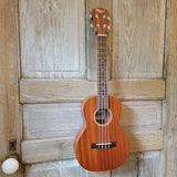 Ohana Tenor Starter Pack TK-10 Laminate Mahogany Ukulele Bag, Tuner, Strap, Button v125