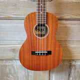 Ohana Tenor Starter Pack TK-10 Laminate Mahogany Ukulele Bag, Tuner, Strap, Button v126