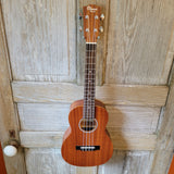 Ohana Tenor Starter Pack TK-10 Laminate Mahogany Ukulele Bag, Tuner, Strap, Button v126