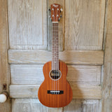 Ohana Tenor Starter Pack TK-10 Laminate Mahogany Ukulele Bag, Tuner, Strap, Button v127