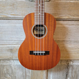 Ohana Tenor Starter Pack TK-10 Laminate Mahogany Ukulele Bag, Tuner, Strap, Button v127