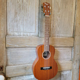 Ohana Tenor Starter Pack TK-10 Laminate Mahogany Ukulele Bag, Tuner, Strap, Button v127