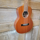 Ohana Tenor Starter Pack TK-10 Laminate Mahogany Ukulele Bag, Tuner, Strap, Button v127