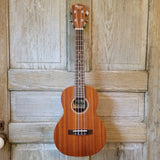 Ohana Tenor Starter Pack TK-10 Laminate Mahogany Ukulele Bag, Tuner, Strap, Button v128