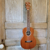 Ohana Tenor Starter Pack TK-10 Laminate Mahogany Ukulele Bag, Tuner, Strap, Button v128