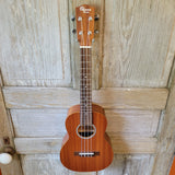 Ohana Tenor Starter Pack TK-10 Laminate Mahogany Ukulele Bag, Tuner, Strap, Button v129