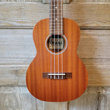 Ohana Tenor Starter Pack TK-10 Laminate Mahogany Ukulele Bag, Tuner, Strap, Button v129