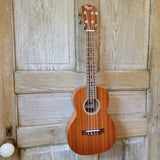 Ohana Tenor Starter Pack TK-10 Laminate Mahogany Ukulele Bag, Tuner, Strap, Button v129