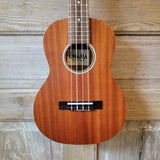 Ohana Tenor Starter Pack TK-10 Laminate Mahogany Ukulele Bag, Tuner, Strap, Button v130