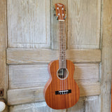 Ohana Tenor Starter Pack TK-10 Laminate Mahogany Ukulele Bag, Tuner, Strap, Button v130