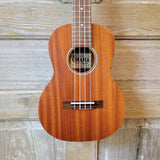 Ohana Tenor Starter Pack TK-10 Laminate Mahogany Ukulele Bag, Tuner, Strap, Button v132