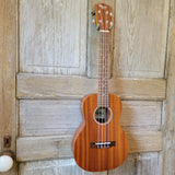 Ohana Tenor Starter Pack TK-10 Laminate Mahogany Ukulele Bag, Tuner, Strap, Button v132