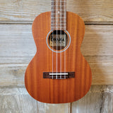 Ohana Tenor Starter Pack TK-10 Laminate Mahogany Ukulele Bag, Tuner, Strap, Button v133