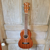 Ohana Tenor Starter Pack TK-10 Laminate Mahogany Ukulele Bag, Tuner, Strap, Button v134