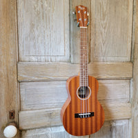 Ohana Tenor Starter Pack TK-10 Laminate Mahogany Ukulele Bag, Tuner, Strap, Button v134