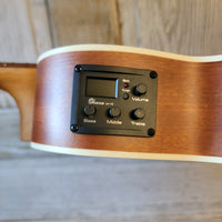 Ohana Tenor TK-20CE Blem Solid Mahogany Top / Laminate Back and Sides A/E Cutaway Ukulele v145