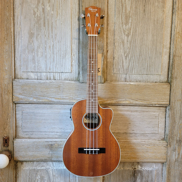 Ohana Tenor TK-20CE Blem Solid Mahogany Top / Laminate Back and Sides A/E Cutaway Ukulele v146
