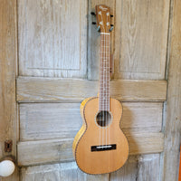 Ohana Tenor TK-50WG Blem Solid Cedar Top / Laminate Willow Gloss Ukulele v151