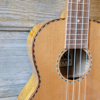 Ohana Tenor TK-50WG Blem Solid Cedar Top / Laminate Willow Gloss Ukulele v151