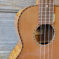 Ohana Tenor TK-50WG Blem Solid Cedar Top / Laminate Willow Gloss Ukulele v152