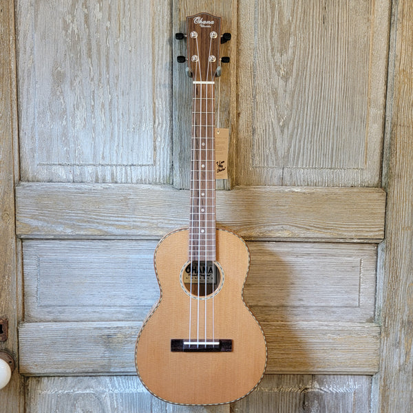 Ohana Tenor TK-50WG Blem Solid Cedar Top / Laminate Willow Gloss Ukulele v155