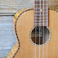 Ohana Tenor TK-50WG Blem Solid Cedar Top / Laminate Willow Gloss Ukulele v155