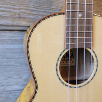 Ohana Tenor TK-70WG Blem Solid Spruce Top /Laminate Willow Ukulele v158