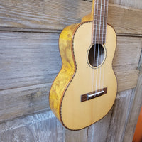 Ohana Tenor TK-70WG Blem Solid Spruce Top /Laminate Willow Ukulele v158