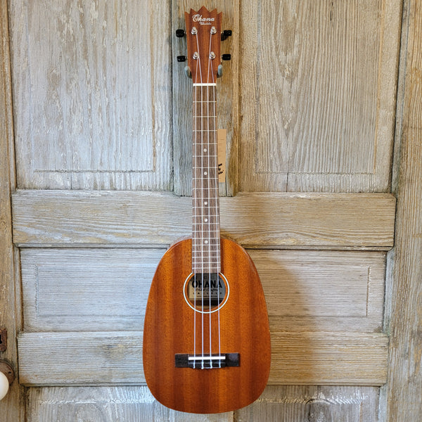 Ohana Tenor Pineapple PKT-25G Blem All Solid Mahogany Gloss Ukulele v163