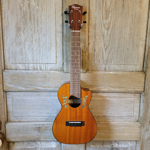 Ohana Concert CK-60CG All Solid Mahogany Gloss Cutaway Ukulele v176